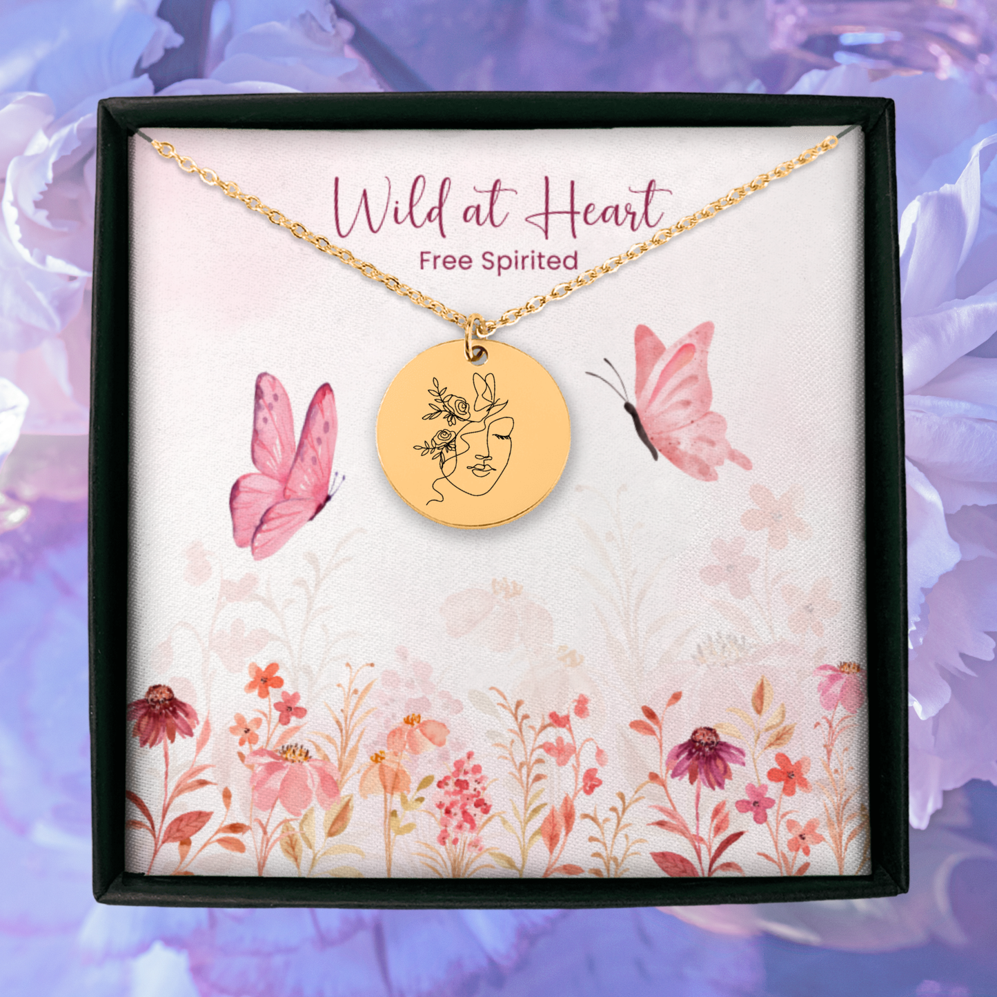 This elegant coin necklace is a thoughtful gift for a special person in your life. As a birthday gift, Christmas present, or any other occasion – this gift will always make them remember your love and it will be a cherished keepsake forever.
As the perfect gift for your mom, sister, daughter, friend, or as a meaningful treat for yourself, this wildflower necklace is a timeless accessory for any occasion.
