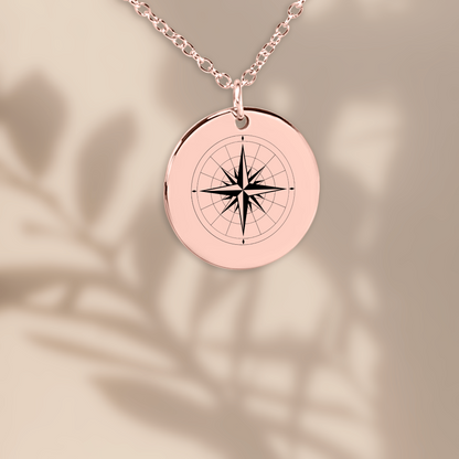 Compass Necklace Gift for a Special Person – Travelling or Living Abroad