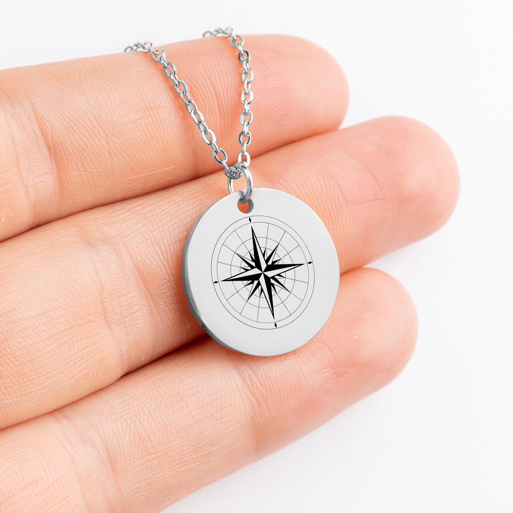 Celebrate your daughter’s next adventure with this silver compass necklace. A perfect gift for her first trip, a birthday gift, or as a reminder from dad that "Adventure Awaits" no matter where life leads her.