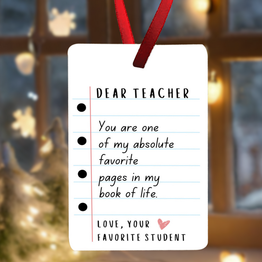 Heartfelt ornament designed as a thoughtful appreciation gift from a student to their favorite teacher. A perfect way to express gratitude for their hard work and dedication during teacher’s day. Let’s thank them for their guidance, support, and making learning fun.