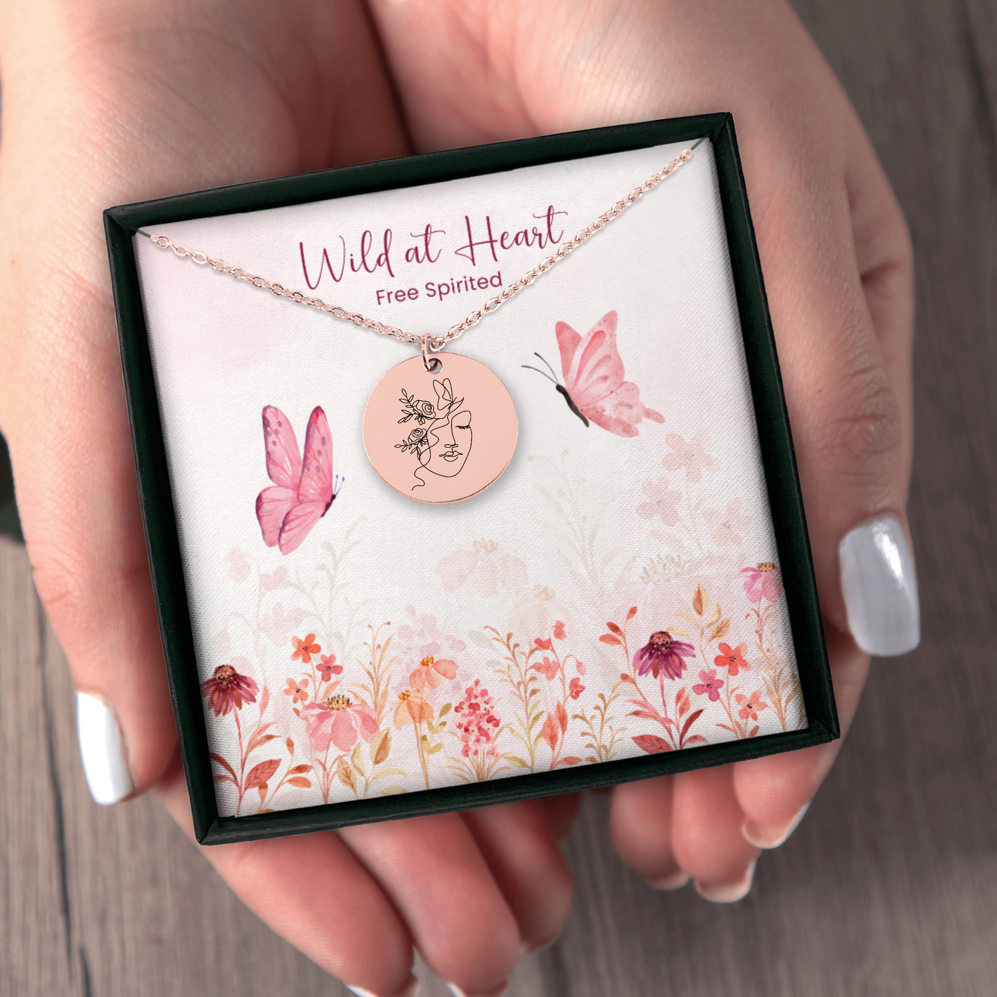 This elegant coin necklace is a thoughtful gift for a special person in your life. As a birthday gift, Christmas present, or any other occasion – this gift will always make them remember your love and it will be a cherished keepsake forever. 
As the perfect gift for your mom, sister, daughter, friend, or as a meaningful treat for yourself, this wildflower necklace is a timeless accessory for any occasion.