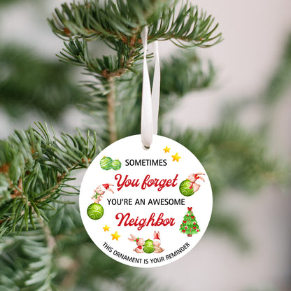 Heartfelt Christmas ornament designed as a thoughtful appreciation gift for neighbors. Featuring a warm and festive design, this neighbor ornament is a perfect way to show gratitude and spread holiday cheer.