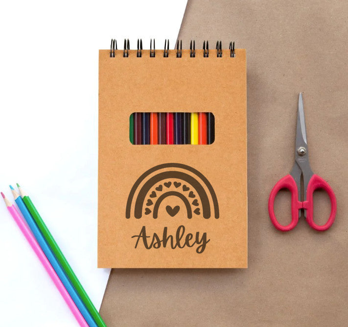 Sketch Pad for Kids – Rainbow Sketchbook Personalized