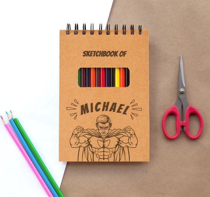 Sketch Pad for Kids – Hero Sketchbook Personalized