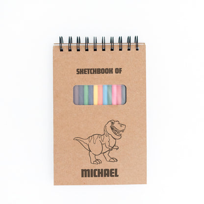 Sketch Pad for Kids – Dinosaur Sketchbook Personalized