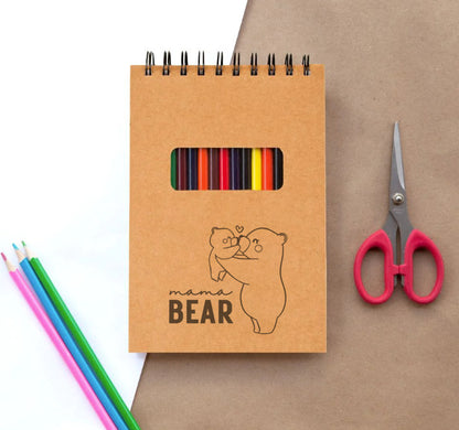 Sketch Pad for Mother & Daughter – Mama Bear and Mini Bear Personalized